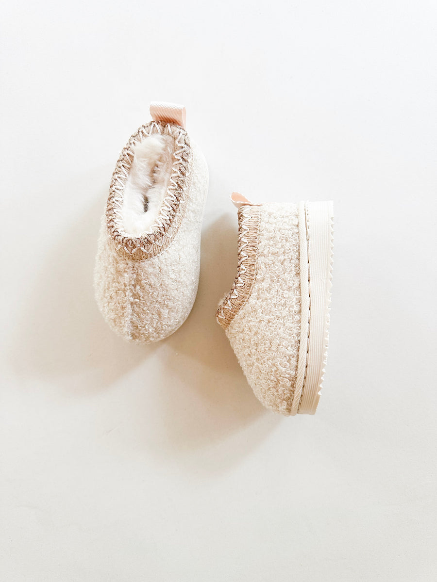 BABY - Beige Cosy Teddy Slippers