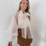 Vanilla Maxine Bow Blouse