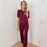 Bordeaux Esmeralda Blouse