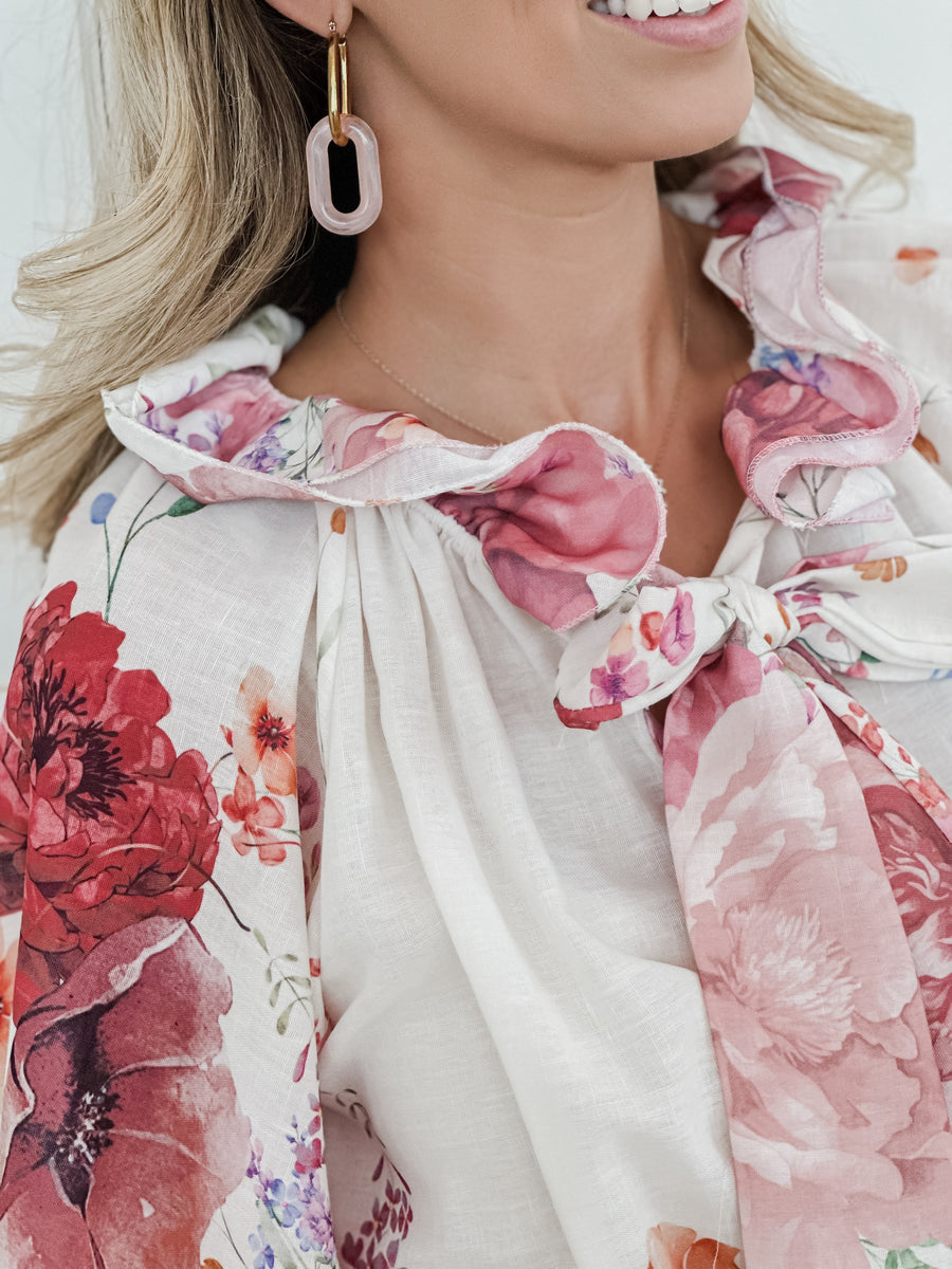 Pink Botanic Collar DRESS