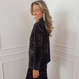 Black Amilia Sequin Trouser