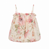 Beige Pink Flower Phileine Top
