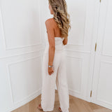 Sand Emilienne Linen Trouser