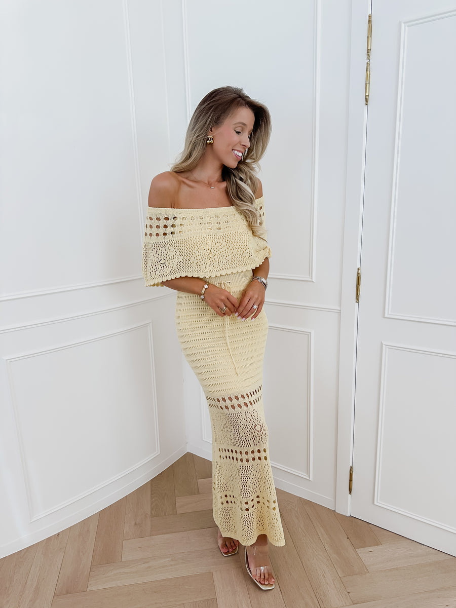 Yellow Crochet Dress