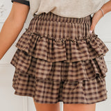 Brown Gerdine Vichy Short-Skirt