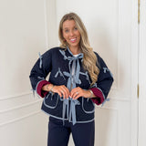 Navy Celestine Bow Jacket
