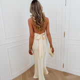 Pastel Yellow Halterneck Cléo Dress