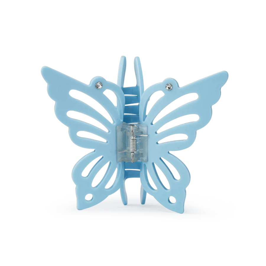 Big Baby Blue Butterfly Crystal Hairclip