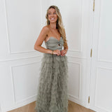 Green Fee Tule Dress