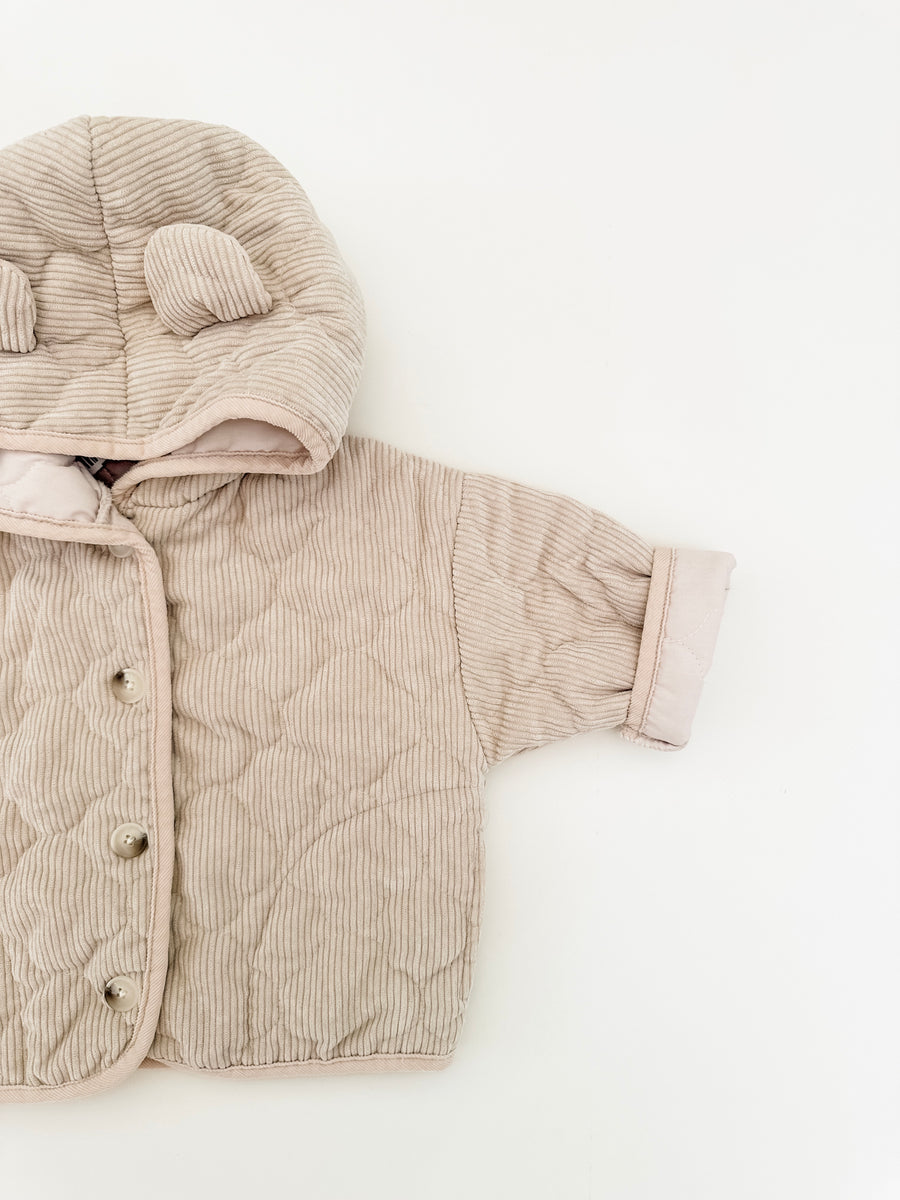 BABY - Beige Corduroy Bear Coat