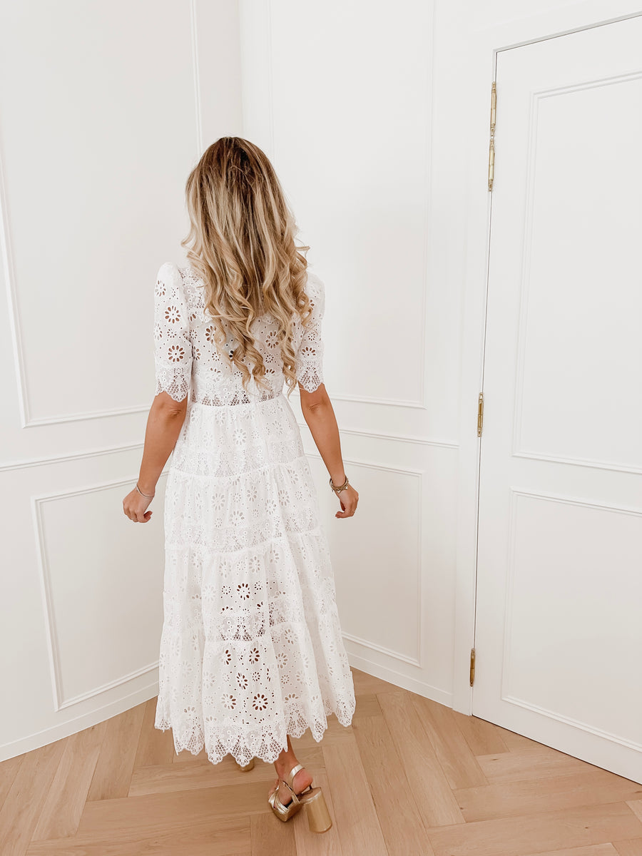 PRE ORDER White Lace Long Dress