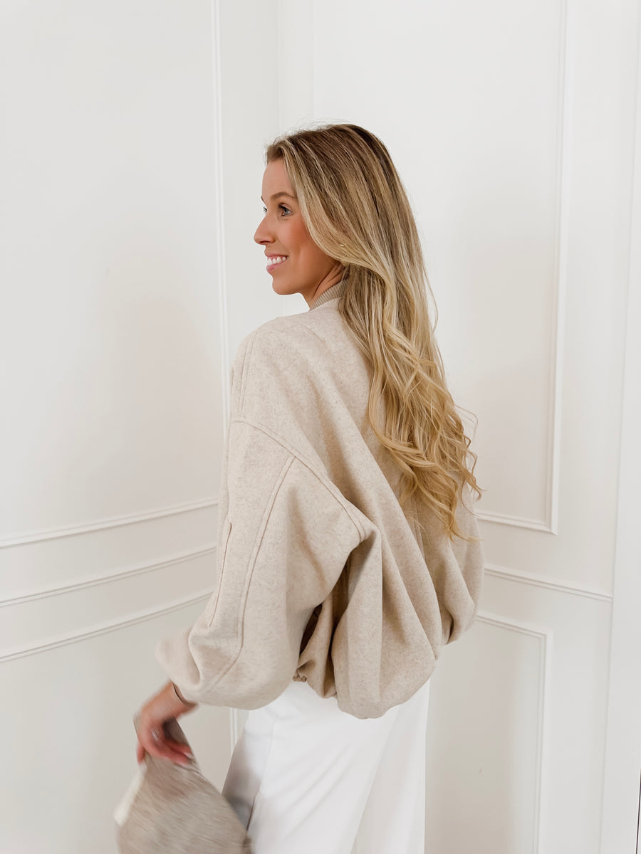 Beige Kika Bomber Jacket