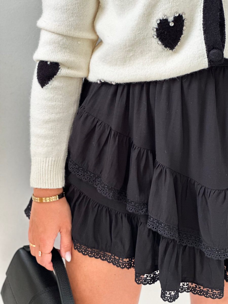 Black Layer Lace Skirt