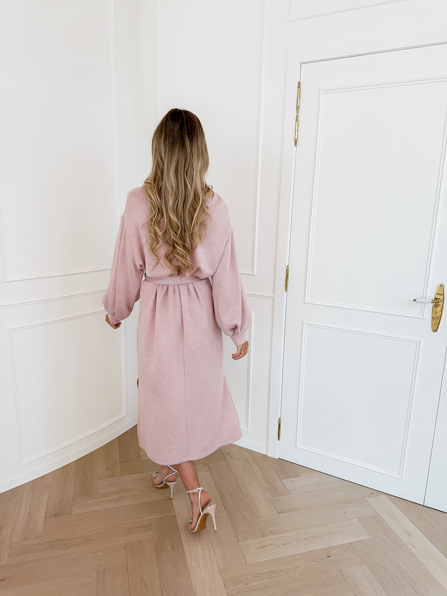 Soft Pink Aimée Belt Dress