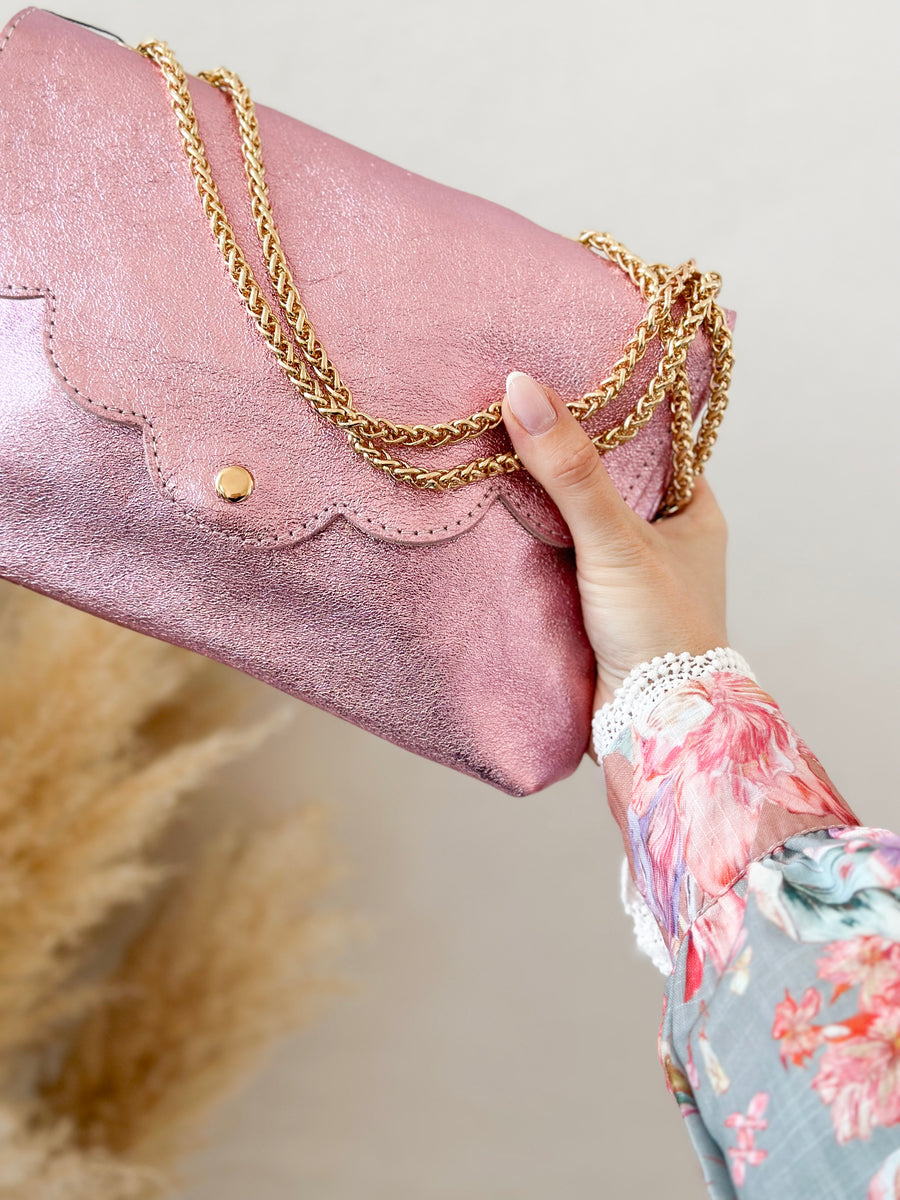 Shiny Pink Madeleine Bag