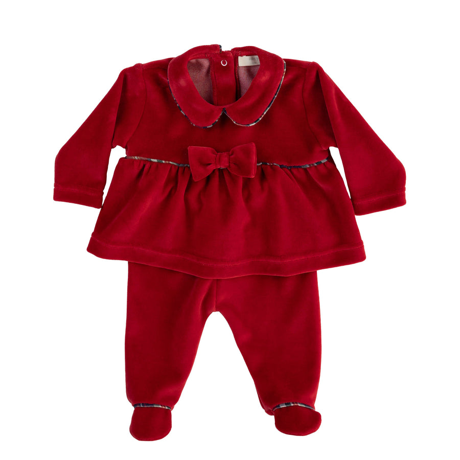 BABY - Red Velvet Bow Ensemble