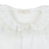 BABY - White Velvet Lace Detail Bodysuit