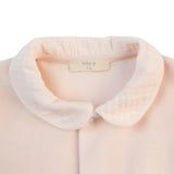 BABY - Peachy Pink Velour Tetra Detail Bodysuit