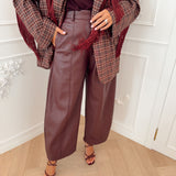 PRE ORDER Bordeaux Leather Elodien Trouser