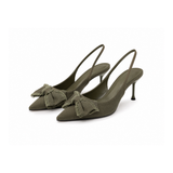 Green Bow Sabrine Heels