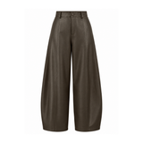PRE ORDER Dark Green Leather Elodien Trouser