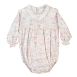 BABY - White Pink Printed Rompersuit