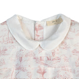 BABY - White Pink Printed Rompersuit