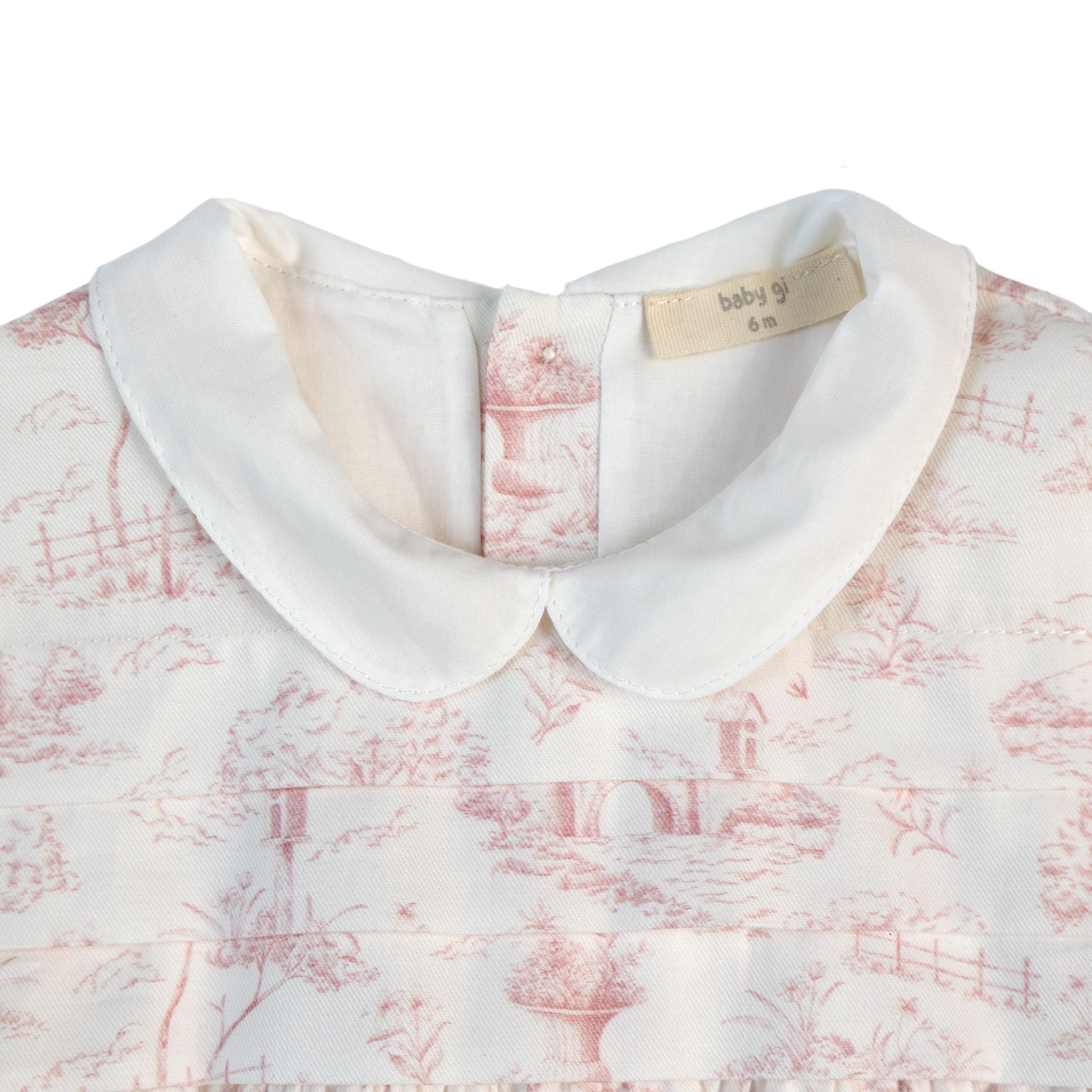 BABY - White Pink Printed Rompersuit