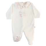 BABY - White Pink Detail Bow Bodysuit