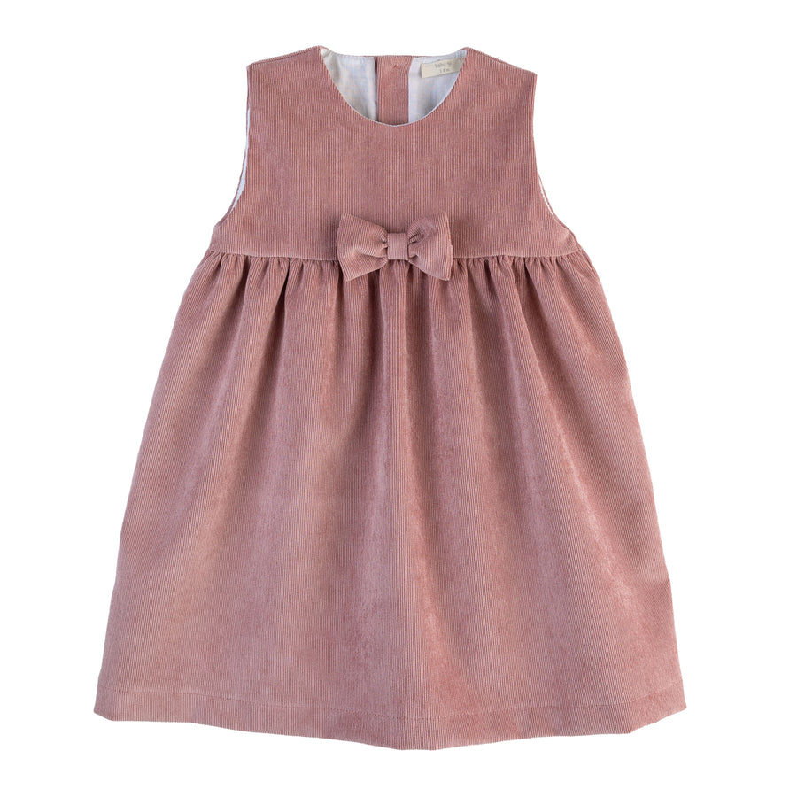 BABY - Old Pink Ribbel Bow Dress