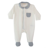 BABY - Ivory Blue Detail Pocket