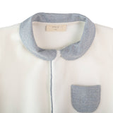 BABY - Ivory Blue Detail Pocket