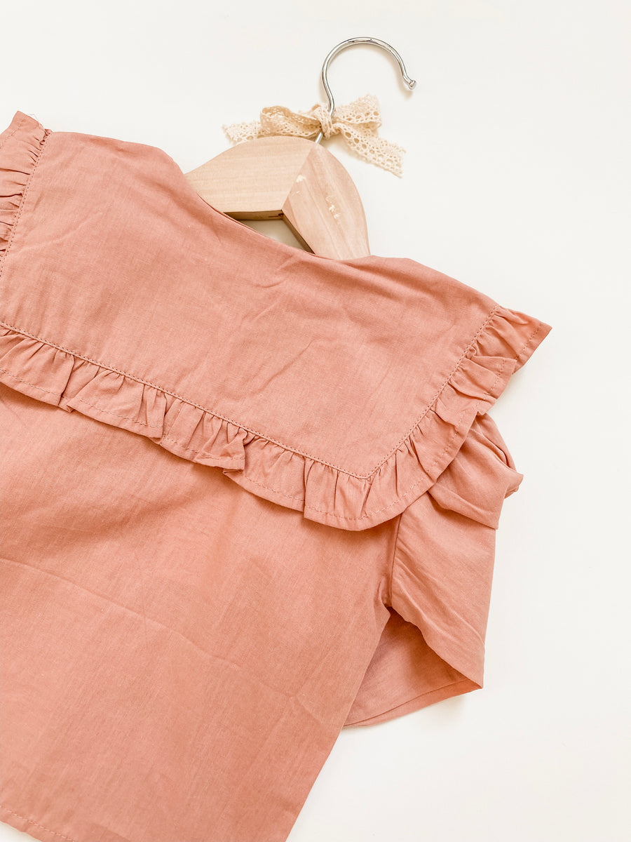 BABY - Terracotta Cotton Frill Blouse