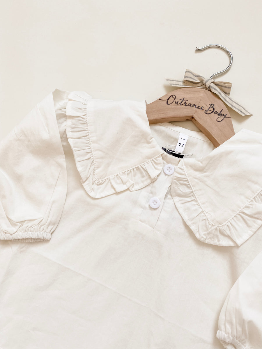 BABY - White Cotton Frill Blouse