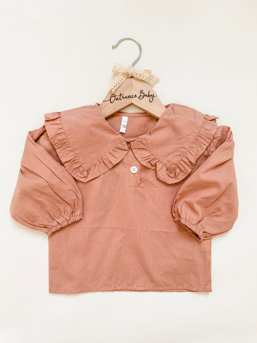 BABY - Terracotta Cotton Frill Blouse