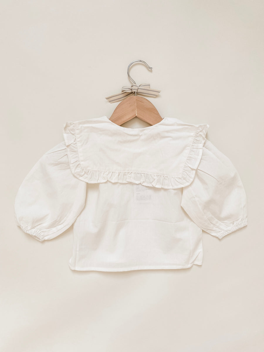 BABY - White Cotton Frill Blouse