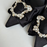Black Satin Fionna Heels