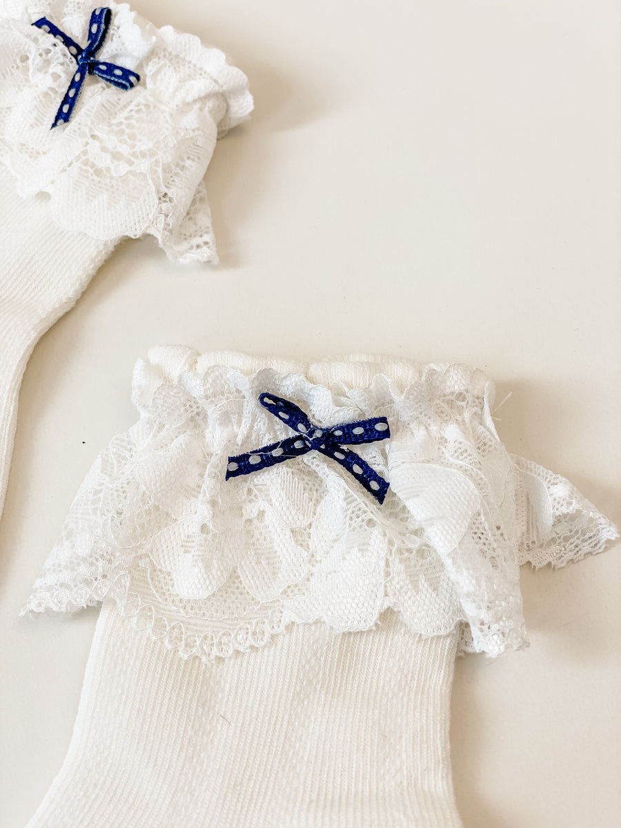 BABY - White Little Bow Lace Socks