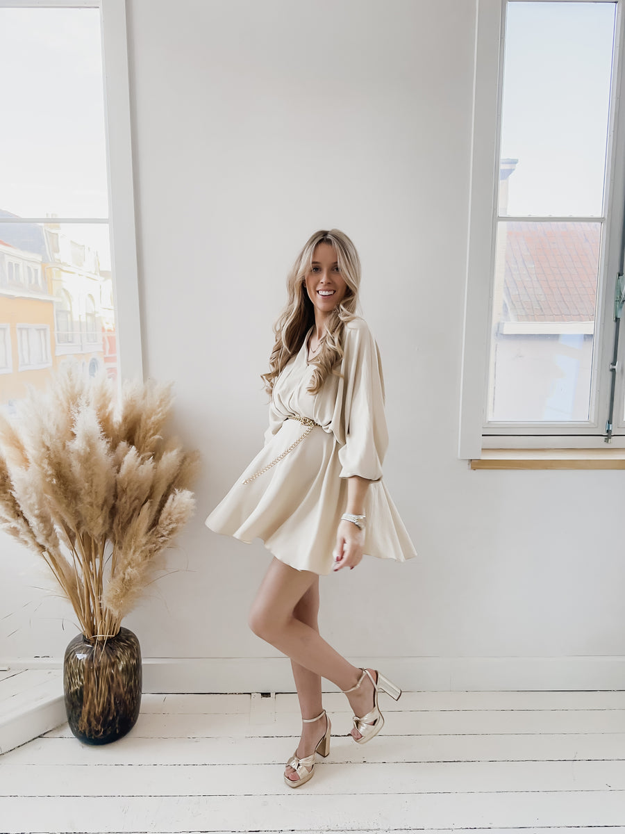 Beige Braidal Romance Dress