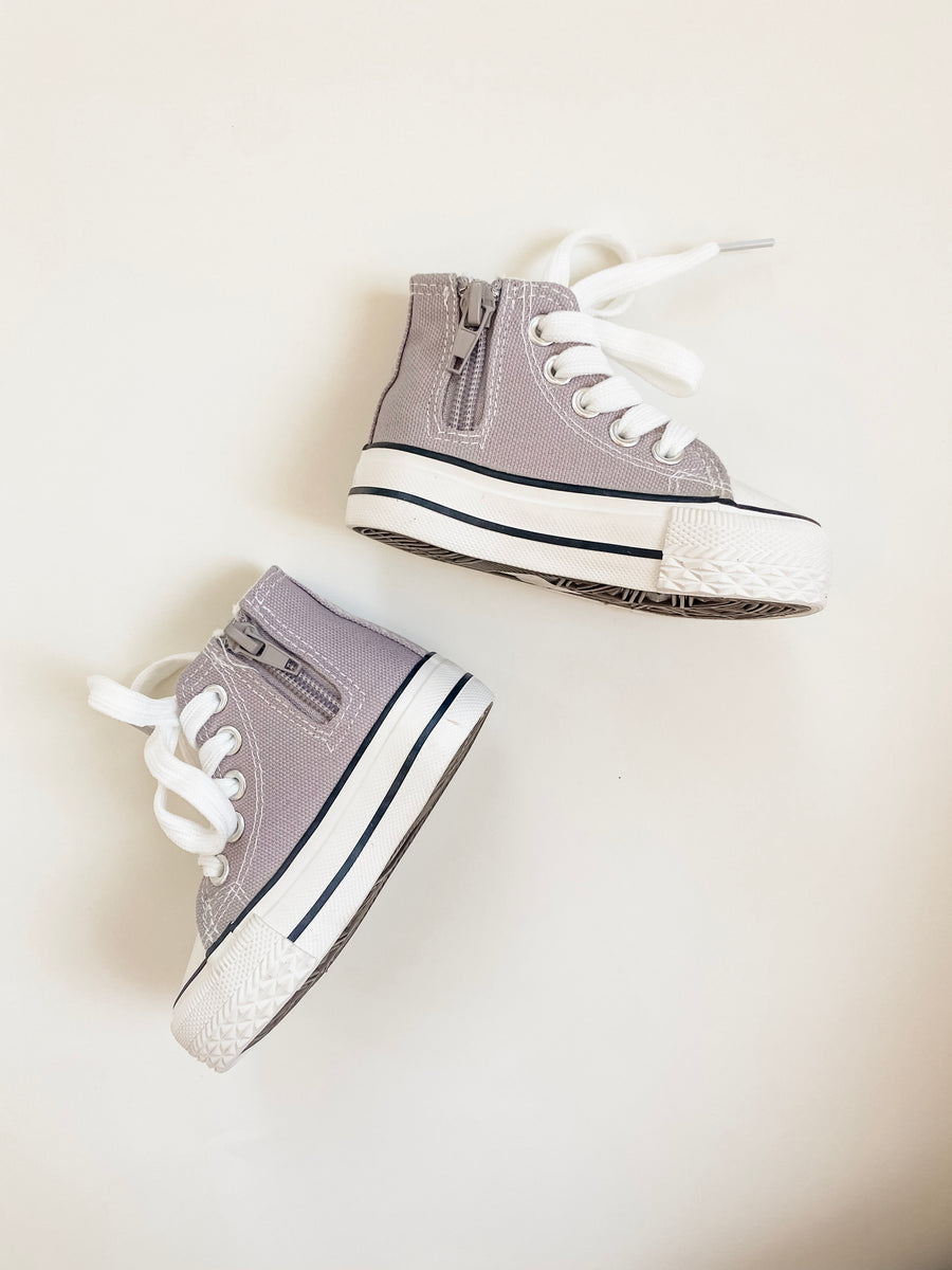 BABY - High Sneakers GREY ZIPPER