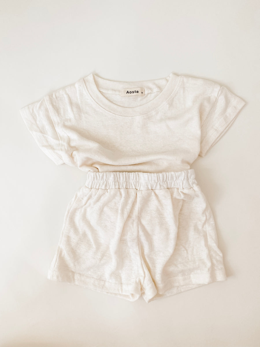 BABY - Linnen Shorts Crème