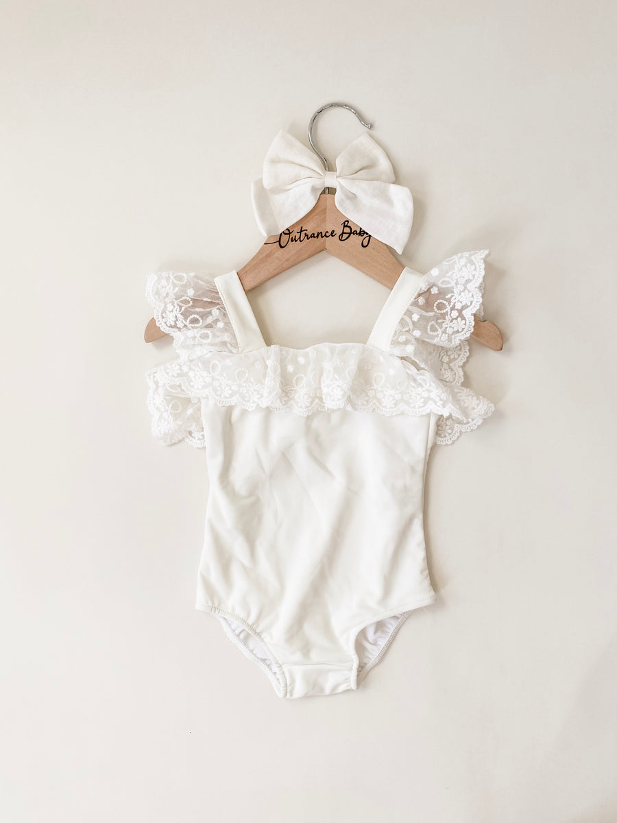 BABY - White Lace Baby Swimsuit