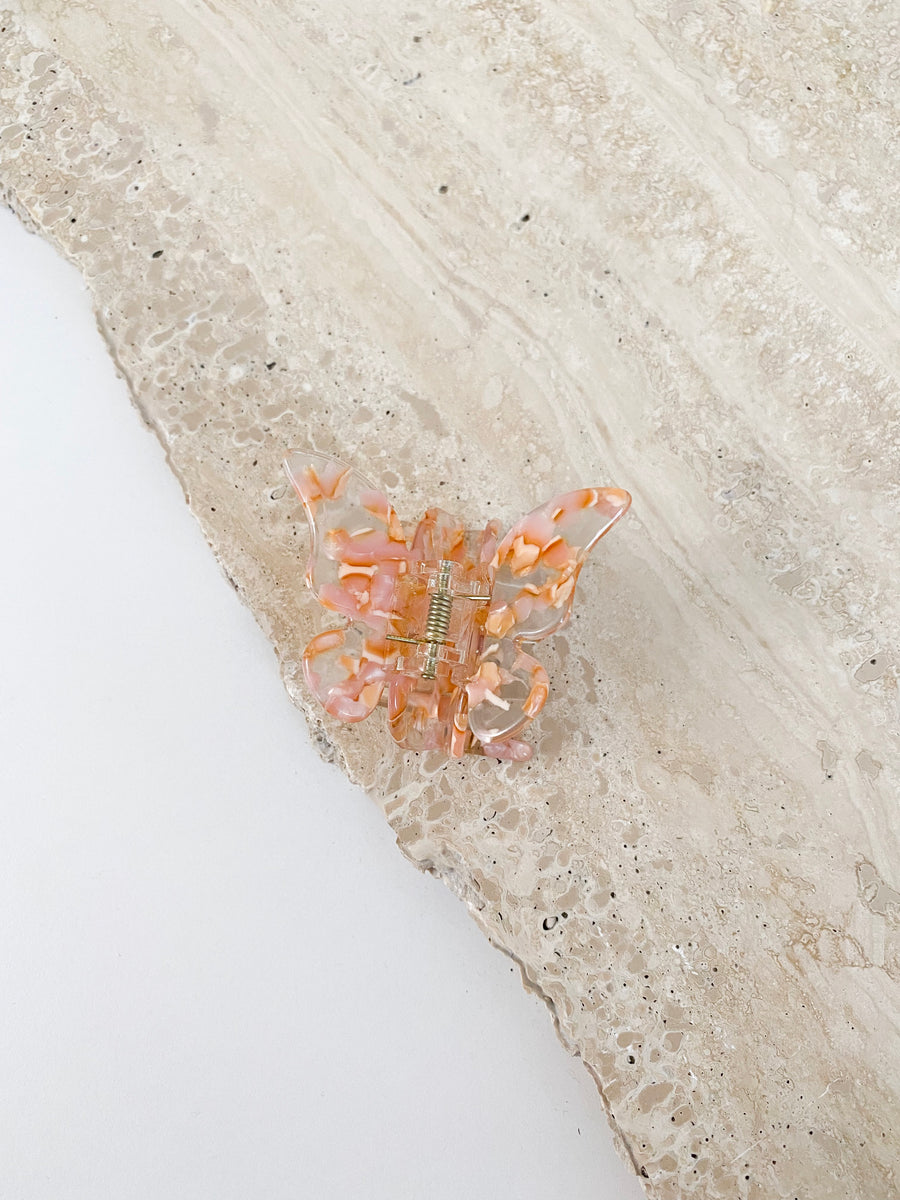 Orange Butterfly  Hairclip