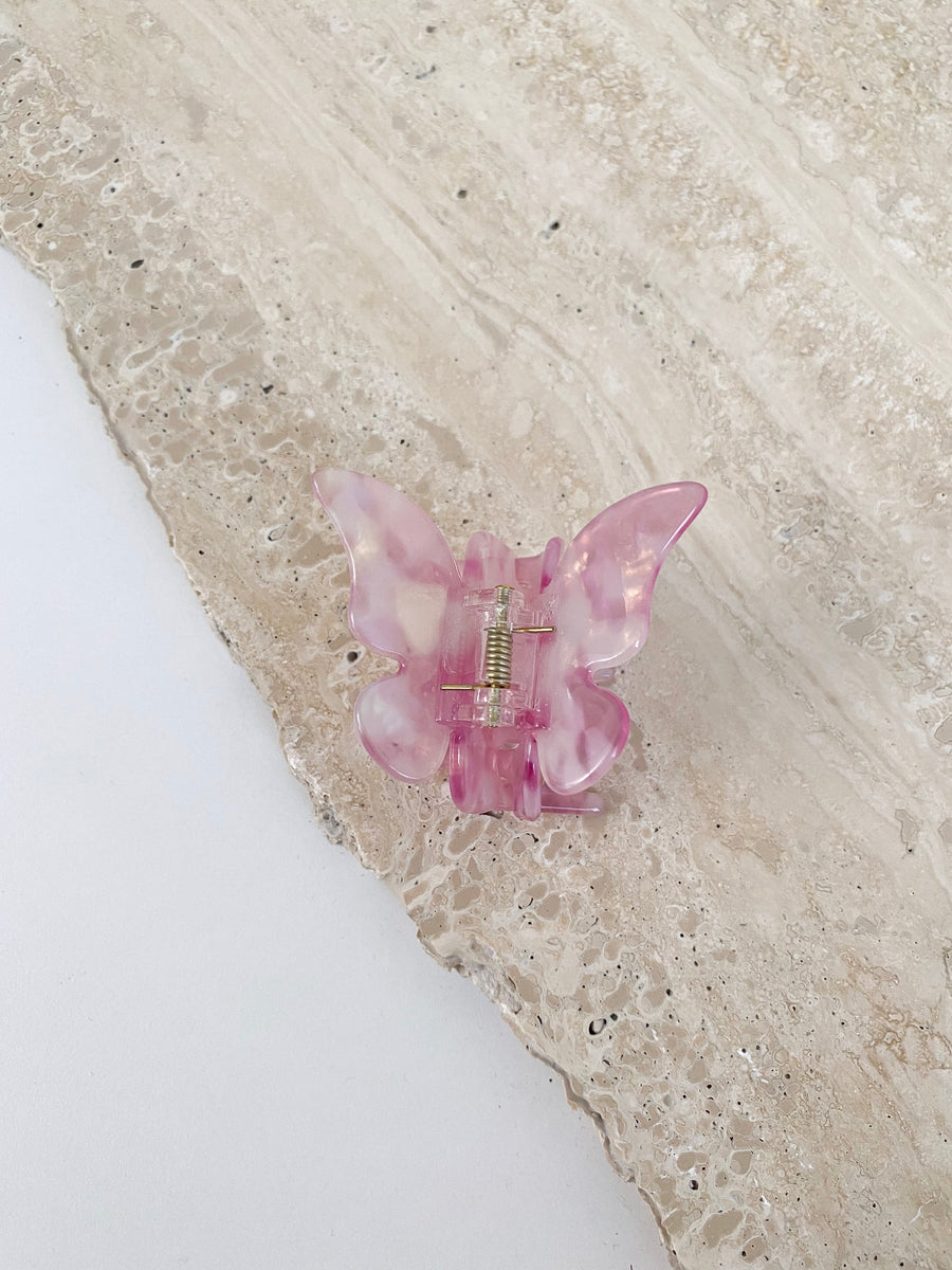 Pink Butterfly  Hairclip